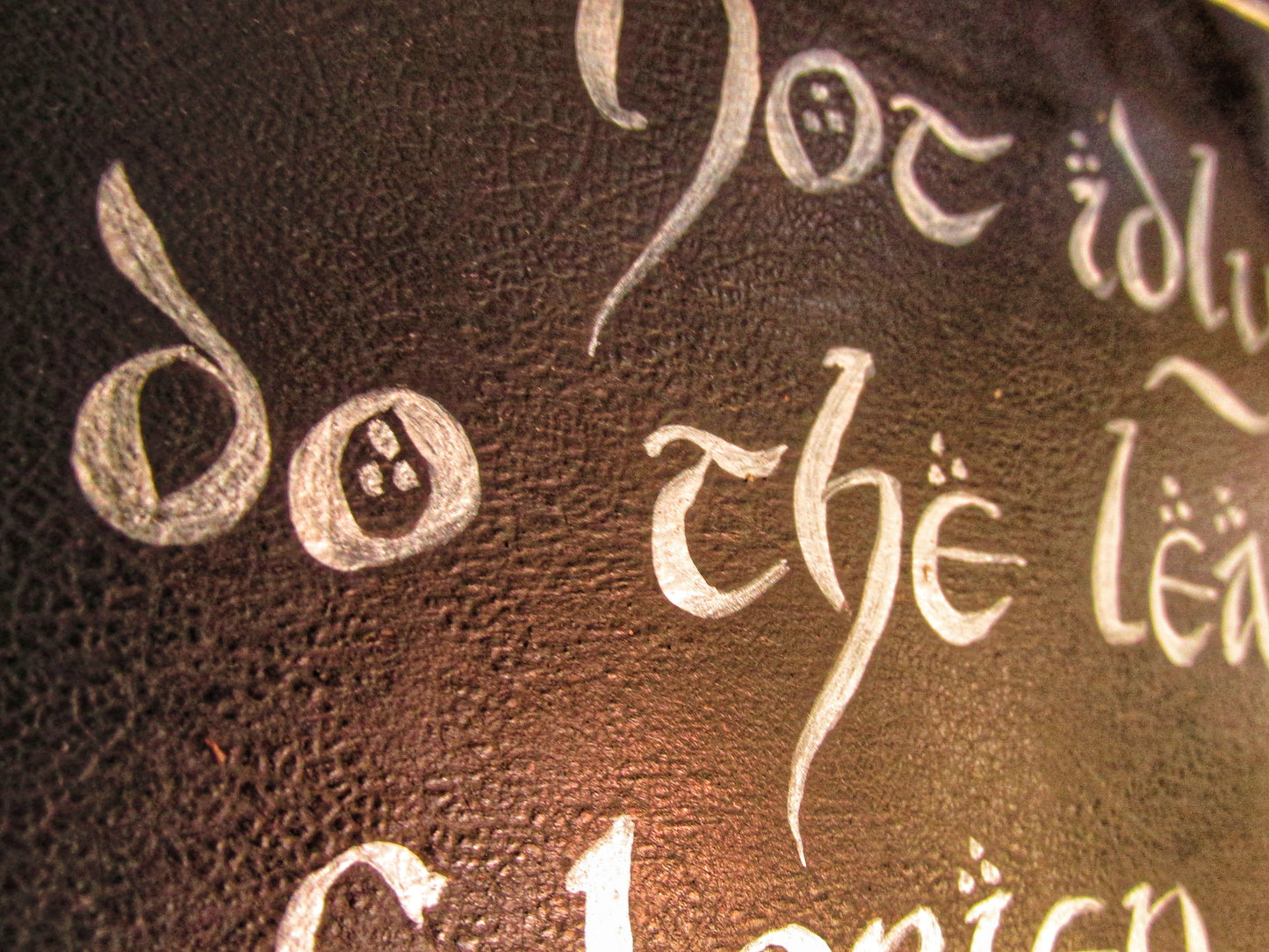 Upcycled - Hobbit sign - Not idly do the leaves of Lorien fall