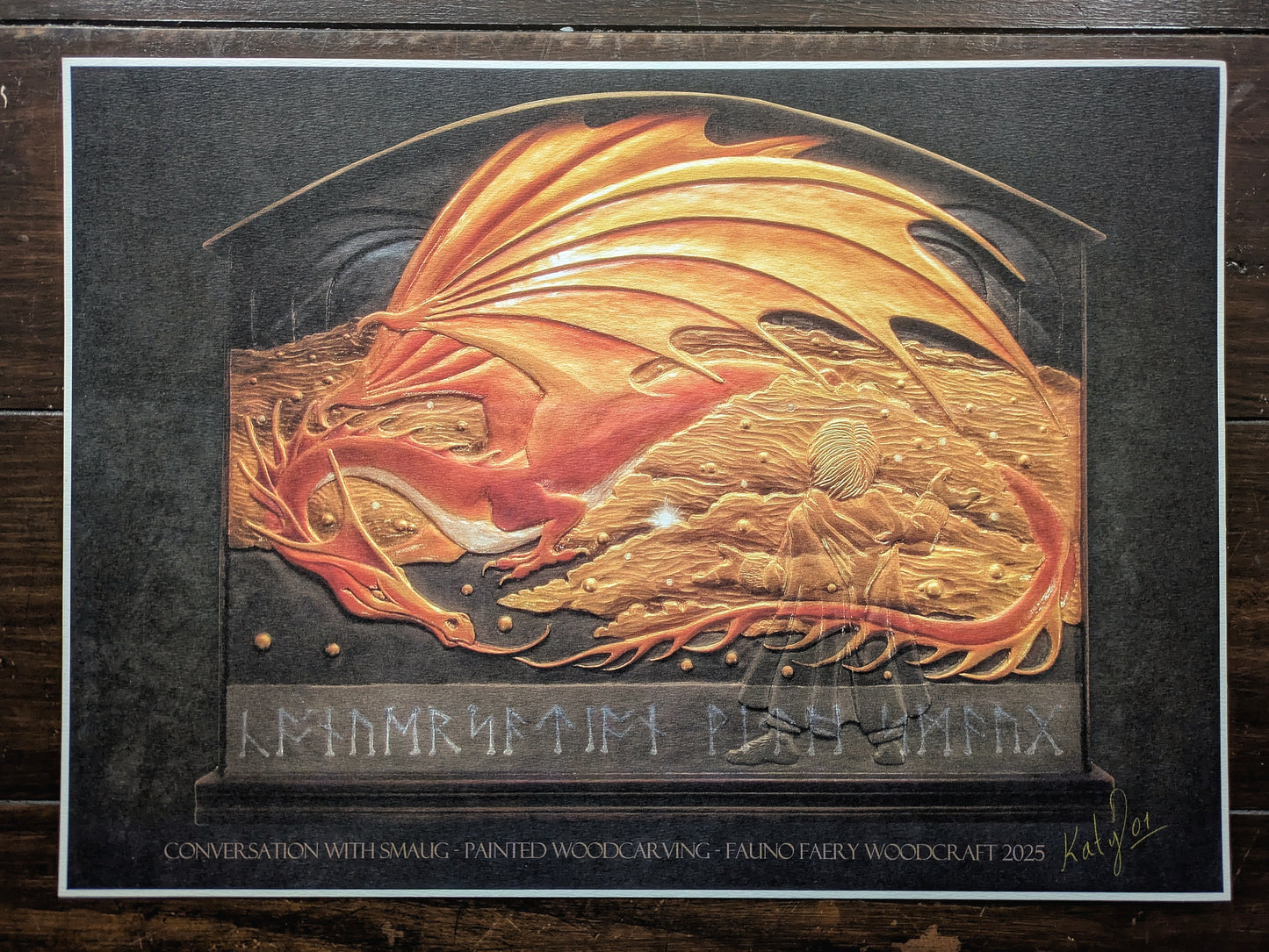 Conversation with Smaug - signed print