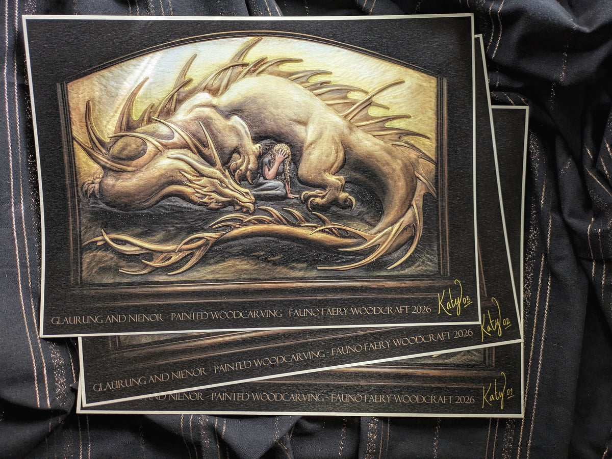 Glaurung and Nienor - Signed Prints