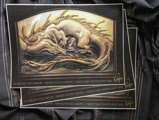 Glaurung and Nienor - Signed Prints