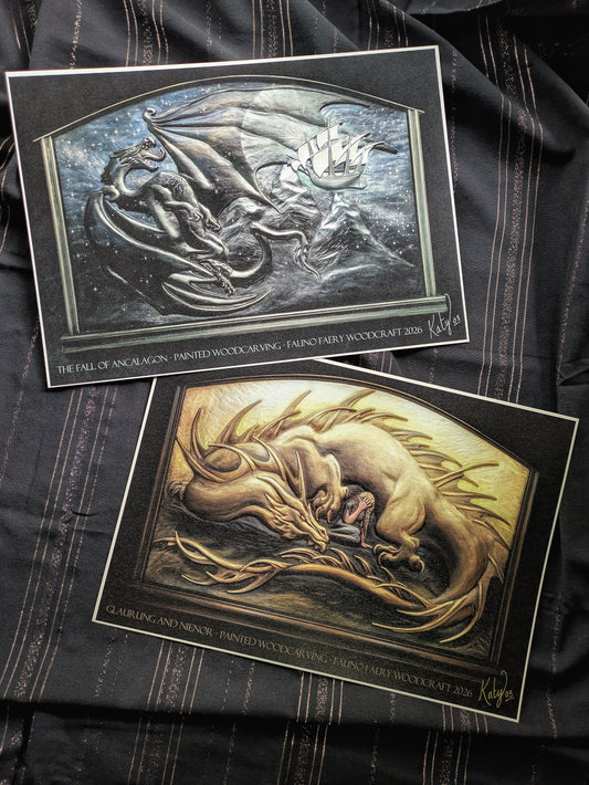 Special Offer - Glaurung+Ancalagon -Signed Prints