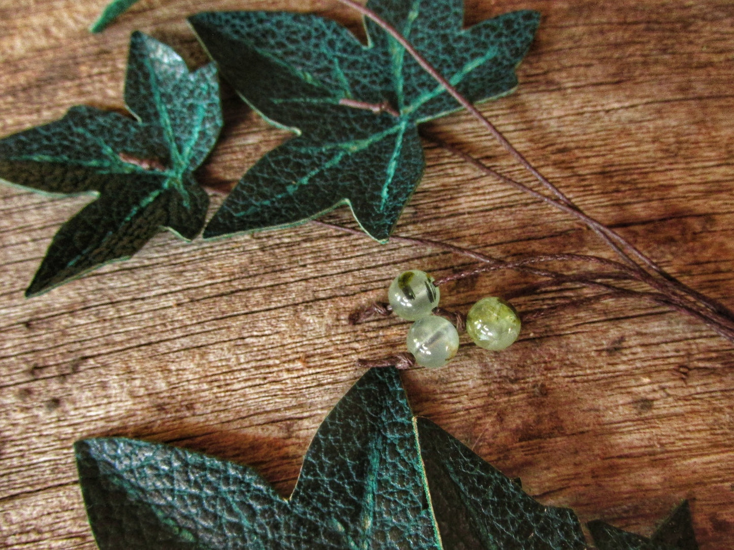 Upcycled Leather Bookmark "Ivy"